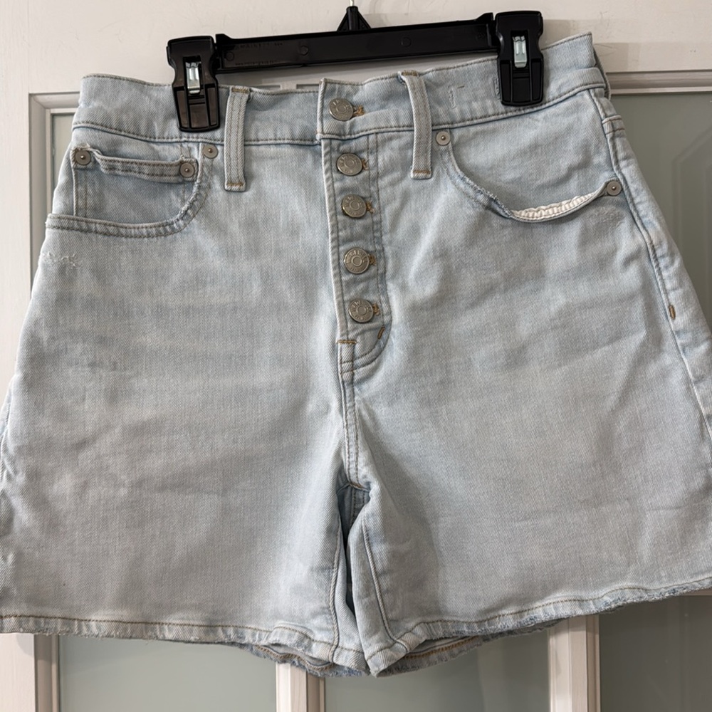 Madewell the Perfect light Blue Mid-Length Women's Jean shorts size 27